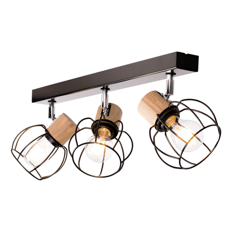 Phiphi Ceiling Lamp 4xE27 Max.60W Black/Chrome/Black