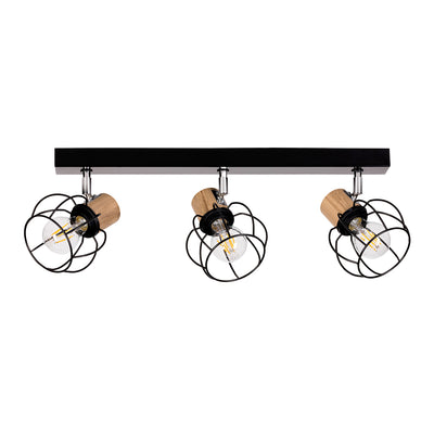 Phiphi Ceiling Lamp 4xE27 Max.60W Black/Chrome/Black