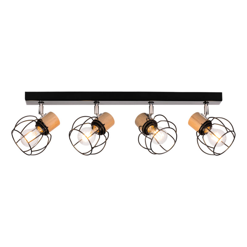 Phiphi Ceiling Lamp 4xE27 Max.60W Black/Chrome/Black