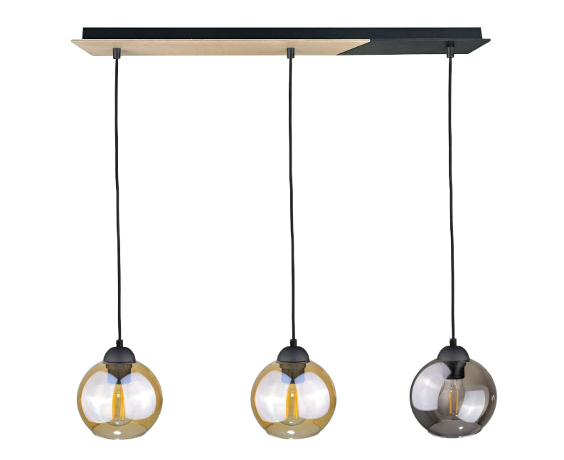 Keter Lighting Gracja 3L linear suspension pendant lamp E27 H 120.0cm