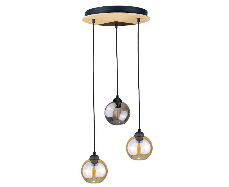 Keter Lighting Gracja 3L pendant lamp E27 H 120.0cm