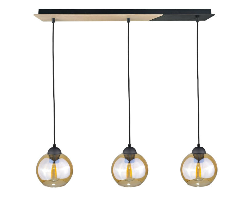 Keter Lighting Gracja 3L linear suspension pendant lamp E27 H 120.0cm