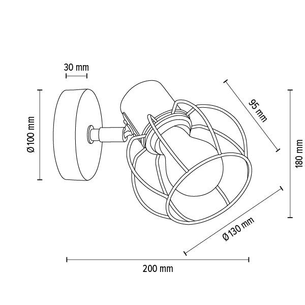 Britop Lighting Phiphi 1L væglampe E27