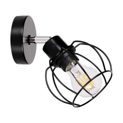 Phiphi Wall Lamp 1xE27 Max.60W Black/Chrome/Black