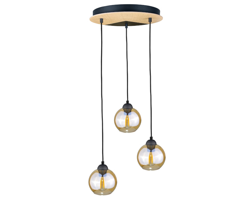 Keter Lighting Gracja 3L pendant lamp E27 H 120.0cm