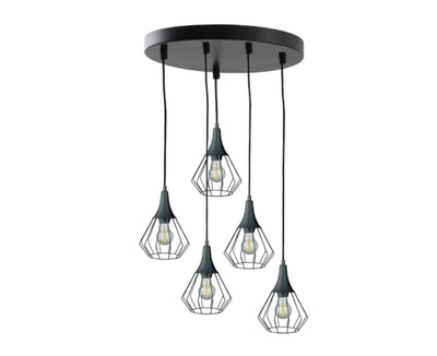 Keter Lighting Selene 5L pendants E27 H 120.0cm