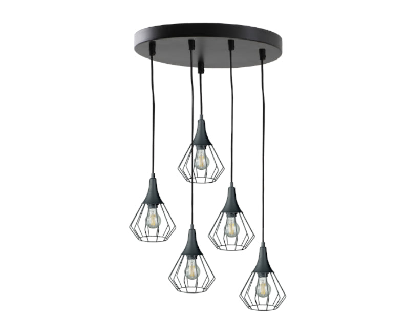Keter Lighting Selene 5L pendants E27 H 120.0cm