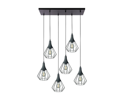 Keter Lighting Selene 6L linear suspension E27 H 120.0cm