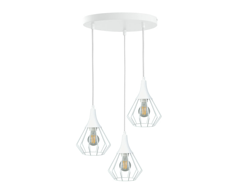 Keter Lighting Selene 3L pendants E27 H 120.0cm