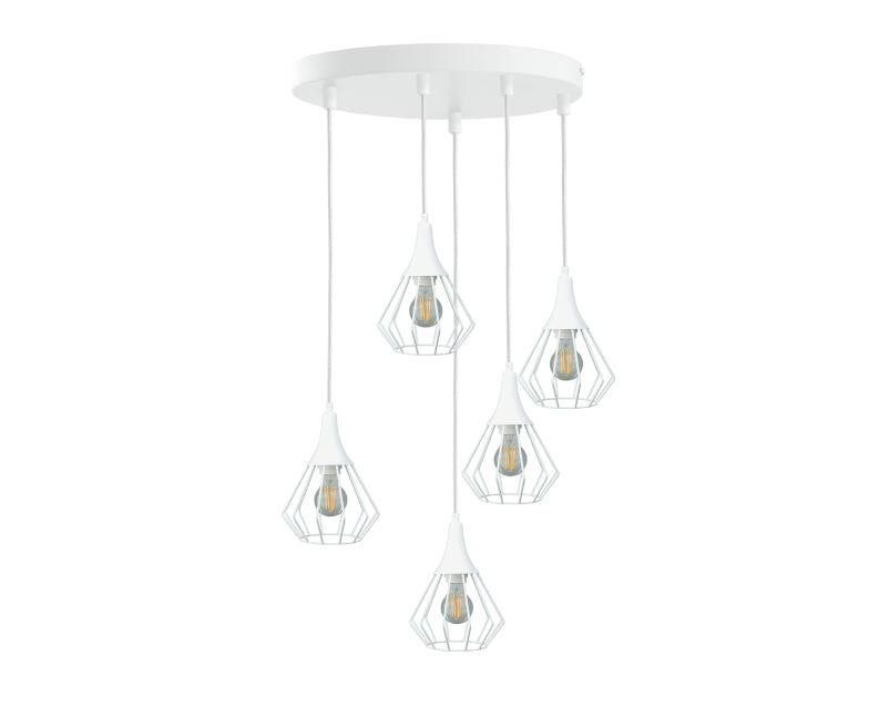 Keter Lighting Selene 5L pendants E27 H 120.0cm