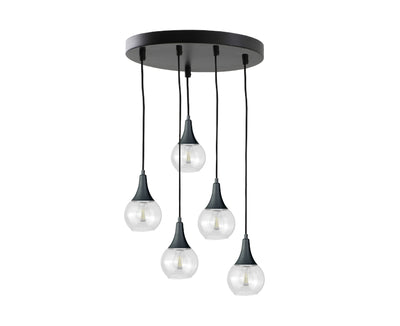 Keter Lighting Lacrima 5L pendants E27 H 120.0cm