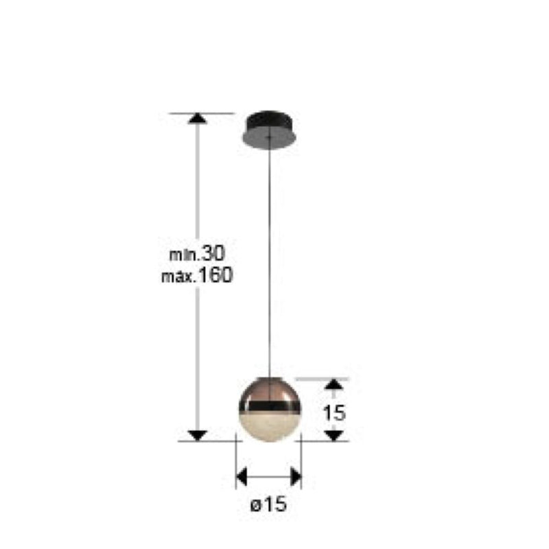 Schuller Orbes 1L Pendelleuchte D 12-15cm