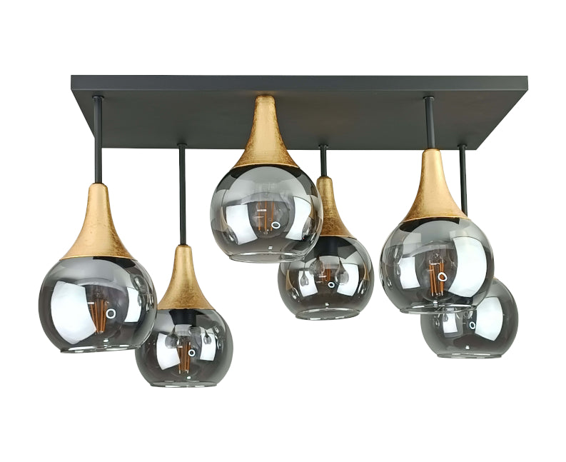 Keter Lighting Soma 6L ceiling lamp E27 H 40.0cm