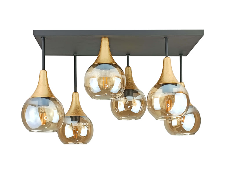 Keter Lighting Soma 6L ceiling lamp E27 H 40.0cm