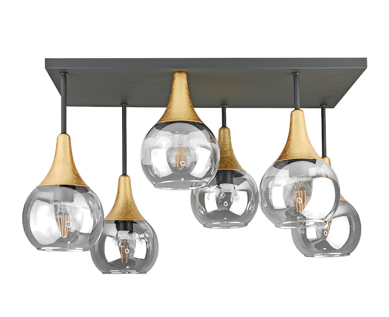 Keter Lighting Soma 6L ceiling lamp E27 H 40.0cm