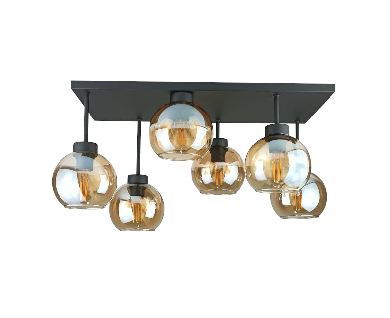 Keter Lighting Nessa 6L ceiling lamps E27 H 35.0cm