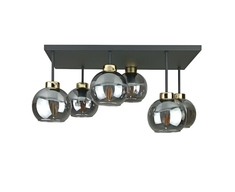 Keter Lighting Nessa 6L ceiling lamps E27 H 35.0cm