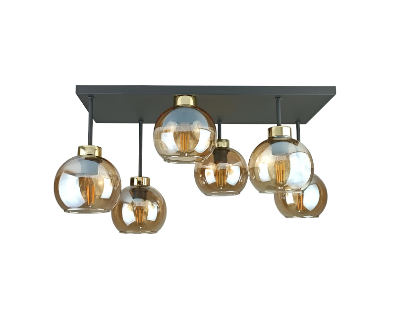 Keter Lighting Nessa 6L ceiling lamps E27 H 35.0cm