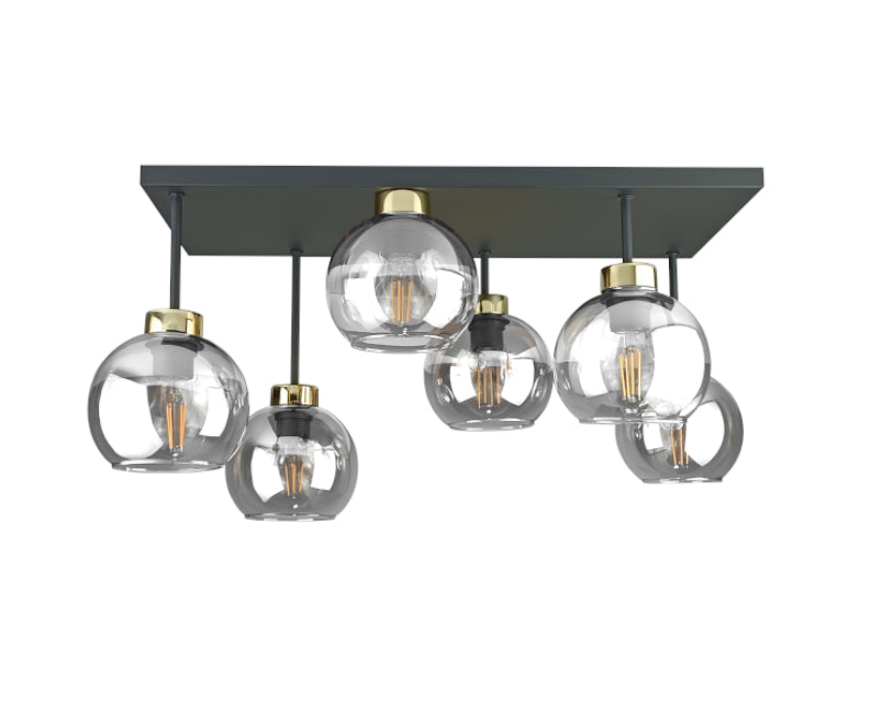 Keter Lighting Nessa 6L ceiling lamps E27 H 35.0cm