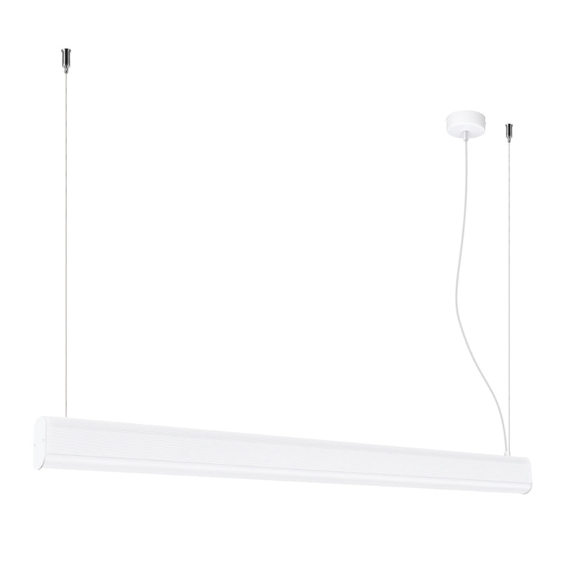 Linear suspension lamp Sollux Lighting Farge 1 LED aluminium white