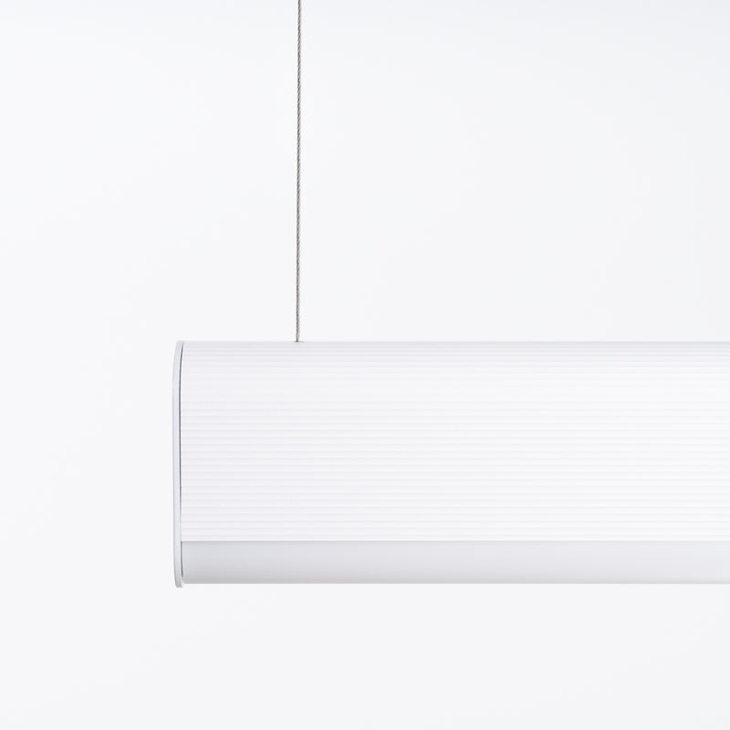 Linear suspension lamp Sollux Lighting Farge 1 LED aluminium white