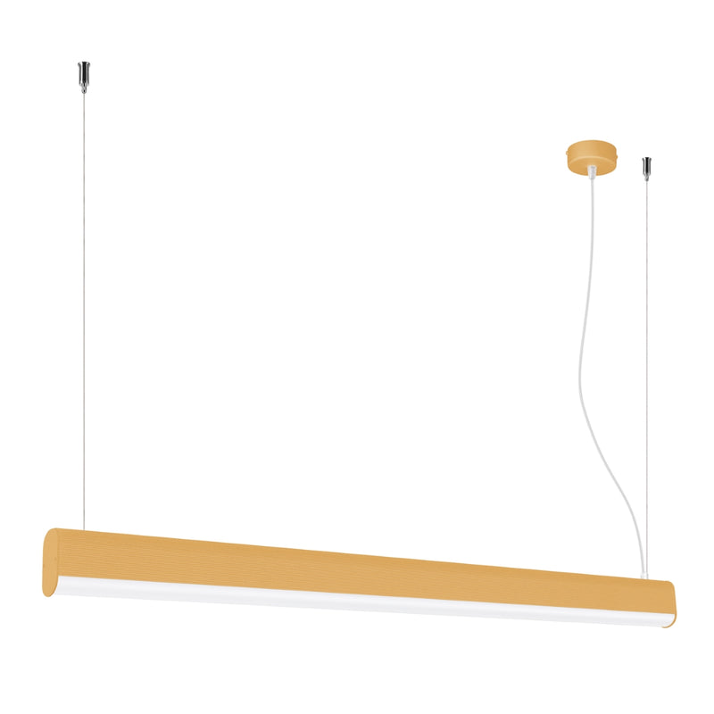 Linear suspension lamp Sollux Lighting Farge 1 LED aluminium gold