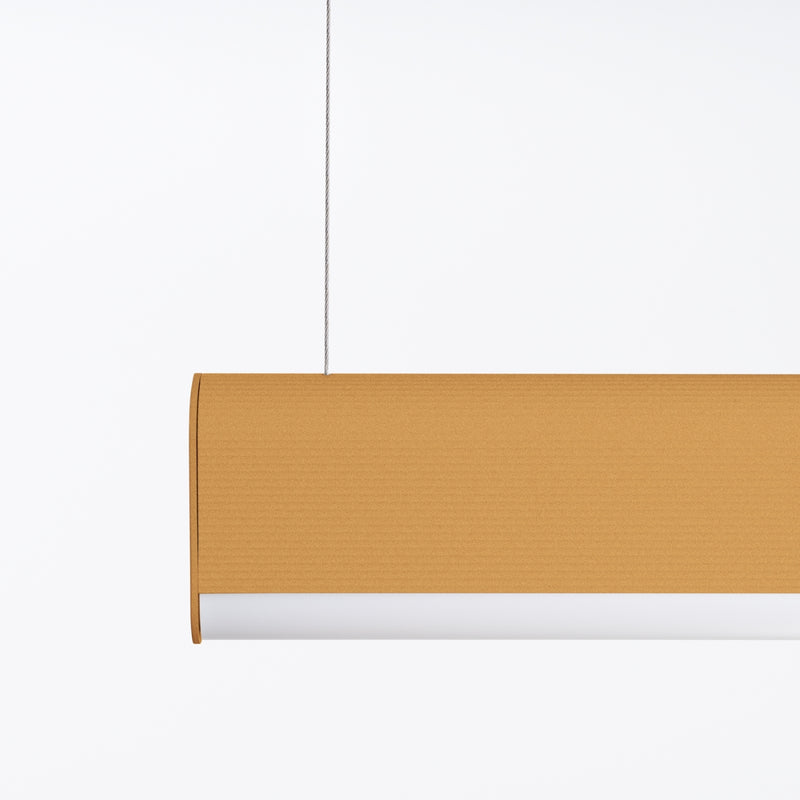 Linear suspension lamp Sollux Lighting Farge 1 LED aluminium gold