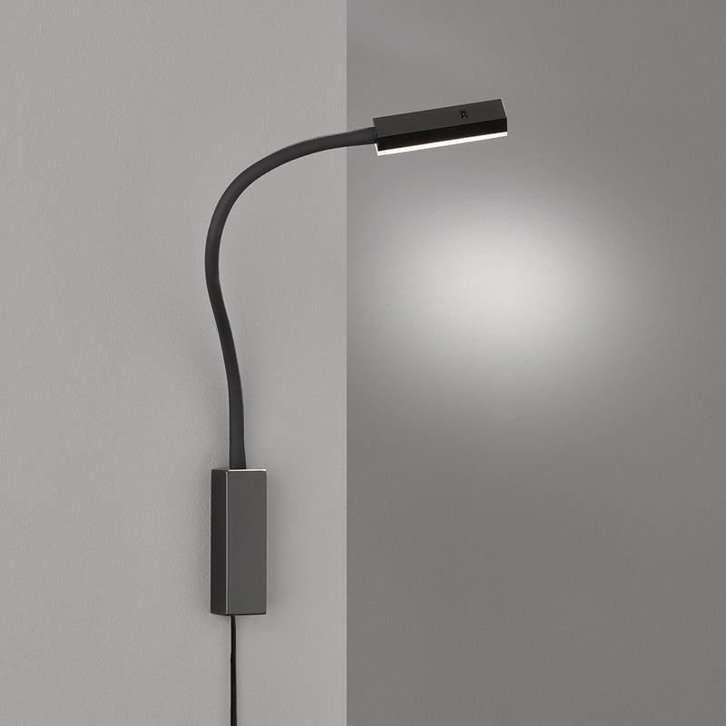 Fischer & Honsel Raik 1L accent væglampe, sort LED