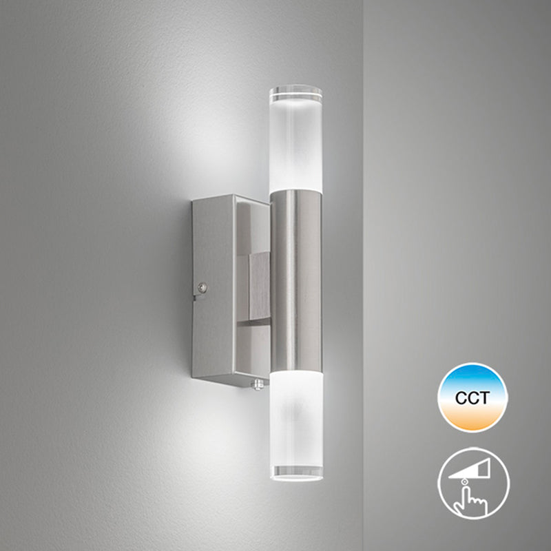 Fischer & Honsel Nyra lámpara de pared 2L, níquel LED