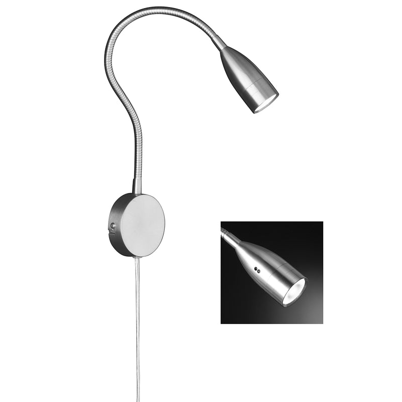 Fischer & Honsel Sten 1L accent wall H 45cm nickel LED