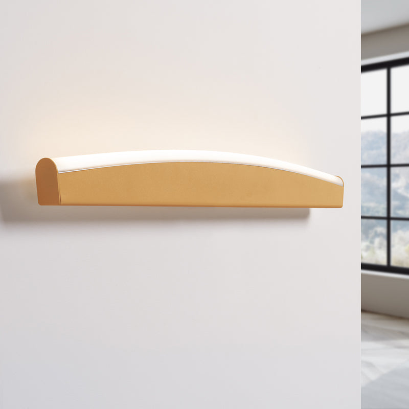 Washer sconce wall lamp Sollux Lighting Jorun 1 LED steel gold