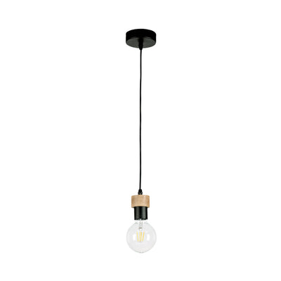 Clarte Pendant 1xE27 Max.60W Black/Oiled Oak