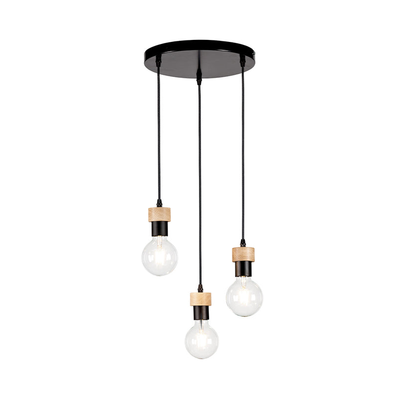 Britop Lighting Clarte 3L Pendelleuchte E27, schwarz