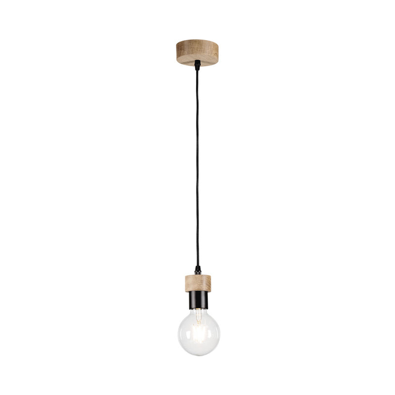 Clarte Wood Pendant 1xE27 Max.60W Oiled Oak/Black