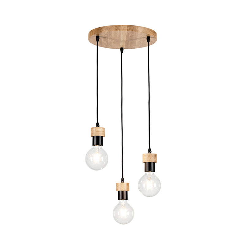 Britop Lighting Clarte 3L suspension bois E27