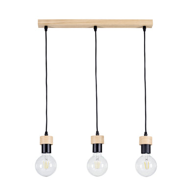 Clarte Wood Pendant 3xE27 Max.60W Oiled Oak/Black