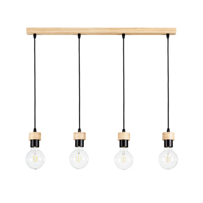 Clarte Wood Pendant 4xE27 Max.60W Oiled Oak/Black