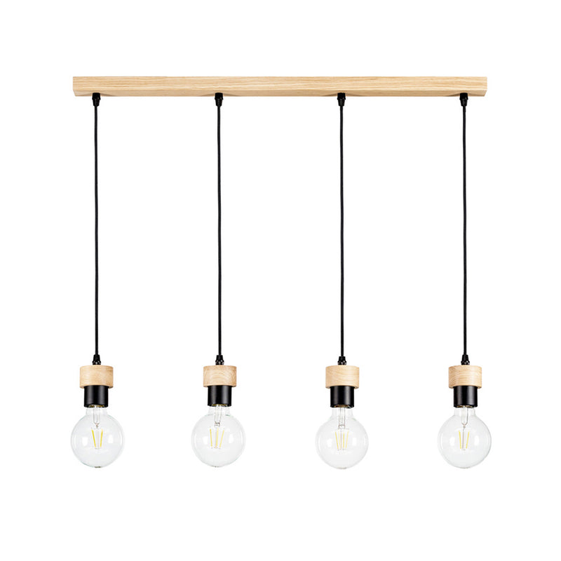 Clarte Wood Pendant 4xE27 Max.60W Oiled Oak/Black