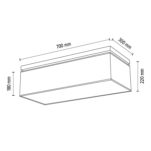 Britop Lighting Vertiga 4L flush mount ceiling lamp E27, W 70cm