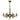 Chandelier Lemir Cereus 6xE14 steel/zamak patina