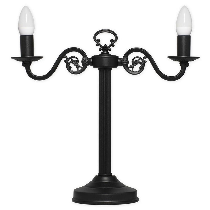 Table lamp Lemir Cereus 2xE14 steel/zamak matt black