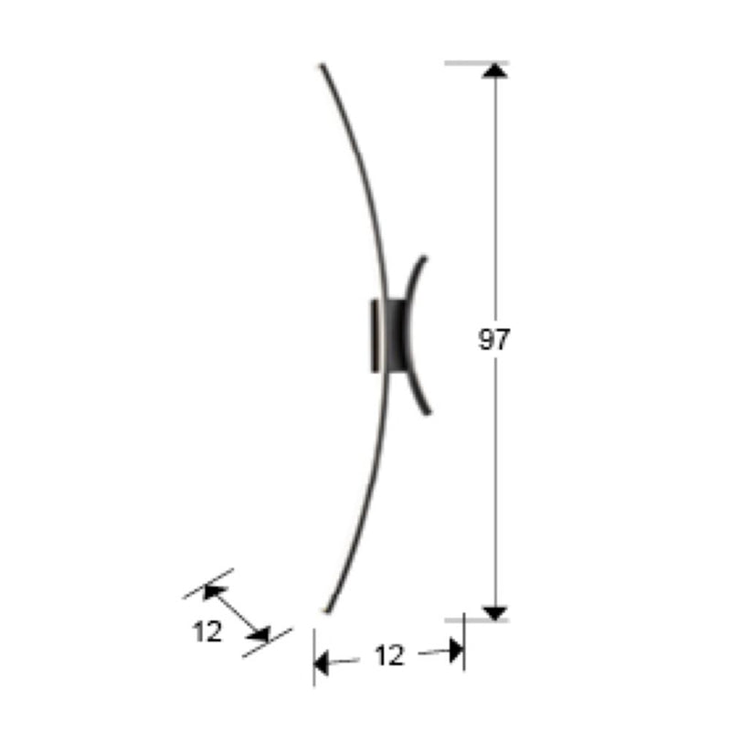 Schuller Curves 2L washer sconce wall lamp H 97cm