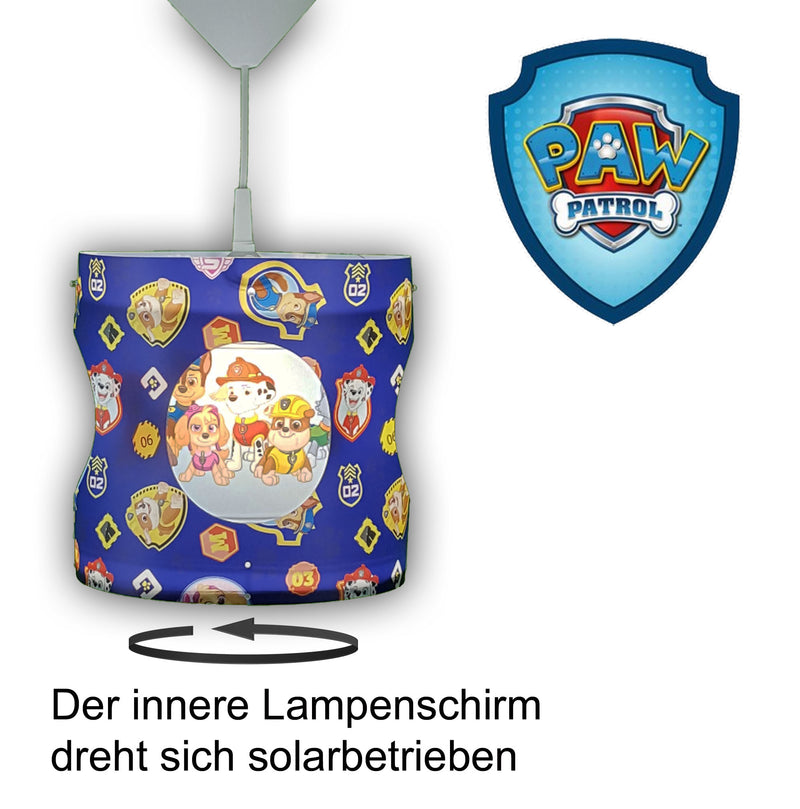 Drehen Sie die Pendelleuchte Paw Patrol