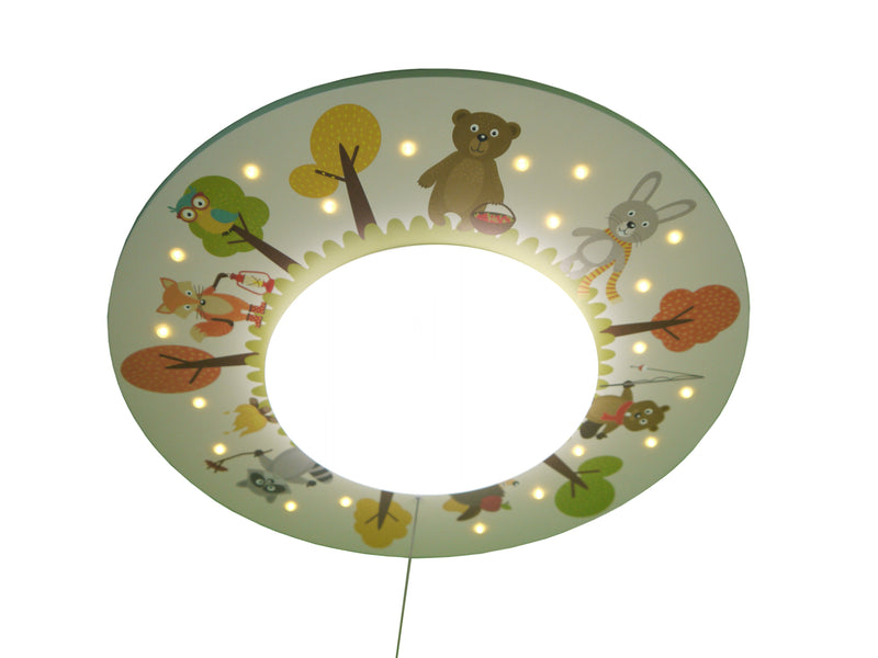 Ceiling lamp funny forest animals