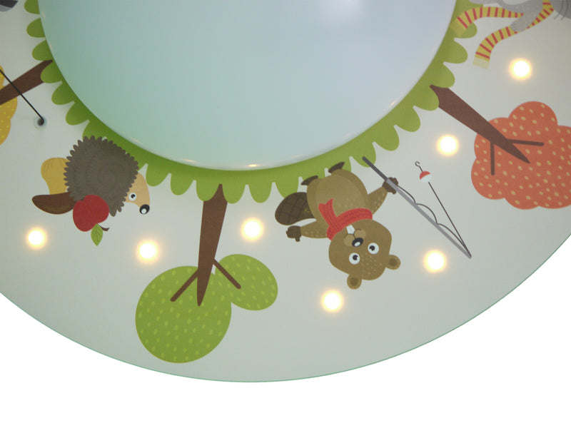 Ceiling lamp funny forest animals