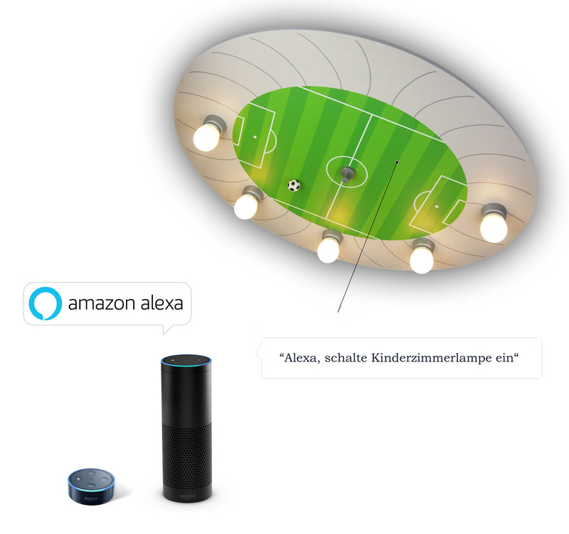 Loftslys fodboldstadion "Amazon Alexa-kompatibel"