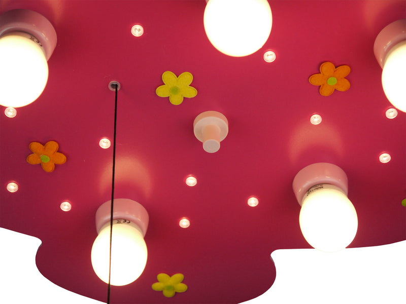 Lampada da soffitto, prato fiorito, magenta "compatibile con Amazon Alexa"