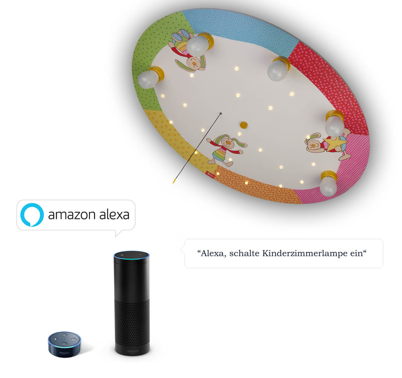 Plafondlamp Rainbow Rabbit "Amazon Alexa compatibel"