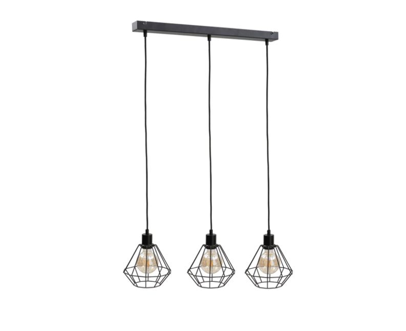 Keter Lighting Foskal 3L linear suspension pendant lamp E27 H 120.0cm