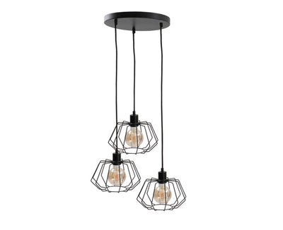 Keter Lighting Luna 3L pendants E27 H 120.0cm